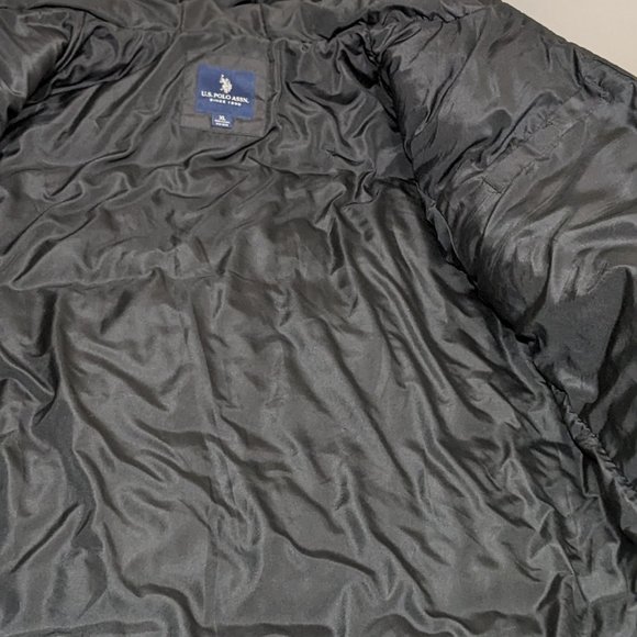 U.S. Polo Assn. Mens Hooded Thick Puffer Jacket  Black Sz XL - Picture 9 of 10